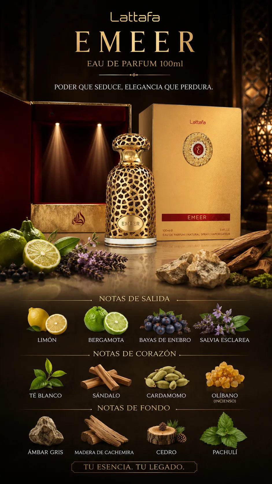 Perfume Lattafa Emeer Eau de Parfum 100ml Original