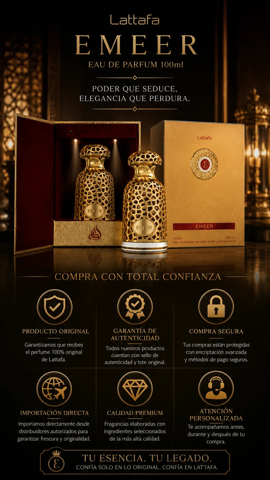 Perfume Lattafa Emeer Eau de Parfum 100ml Original