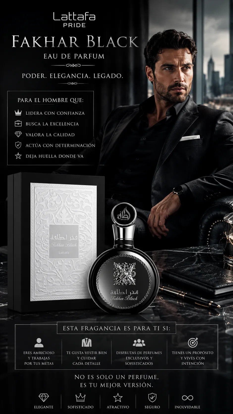 Perfume Lattafa Pride  Fakhar Black Eau de Parfum 100ml Original
