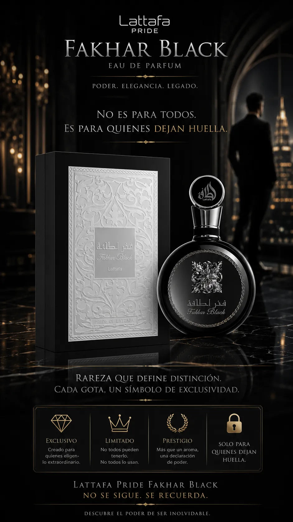 Perfume Lattafa Pride  Fakhar Black Eau de Parfum 100ml Original