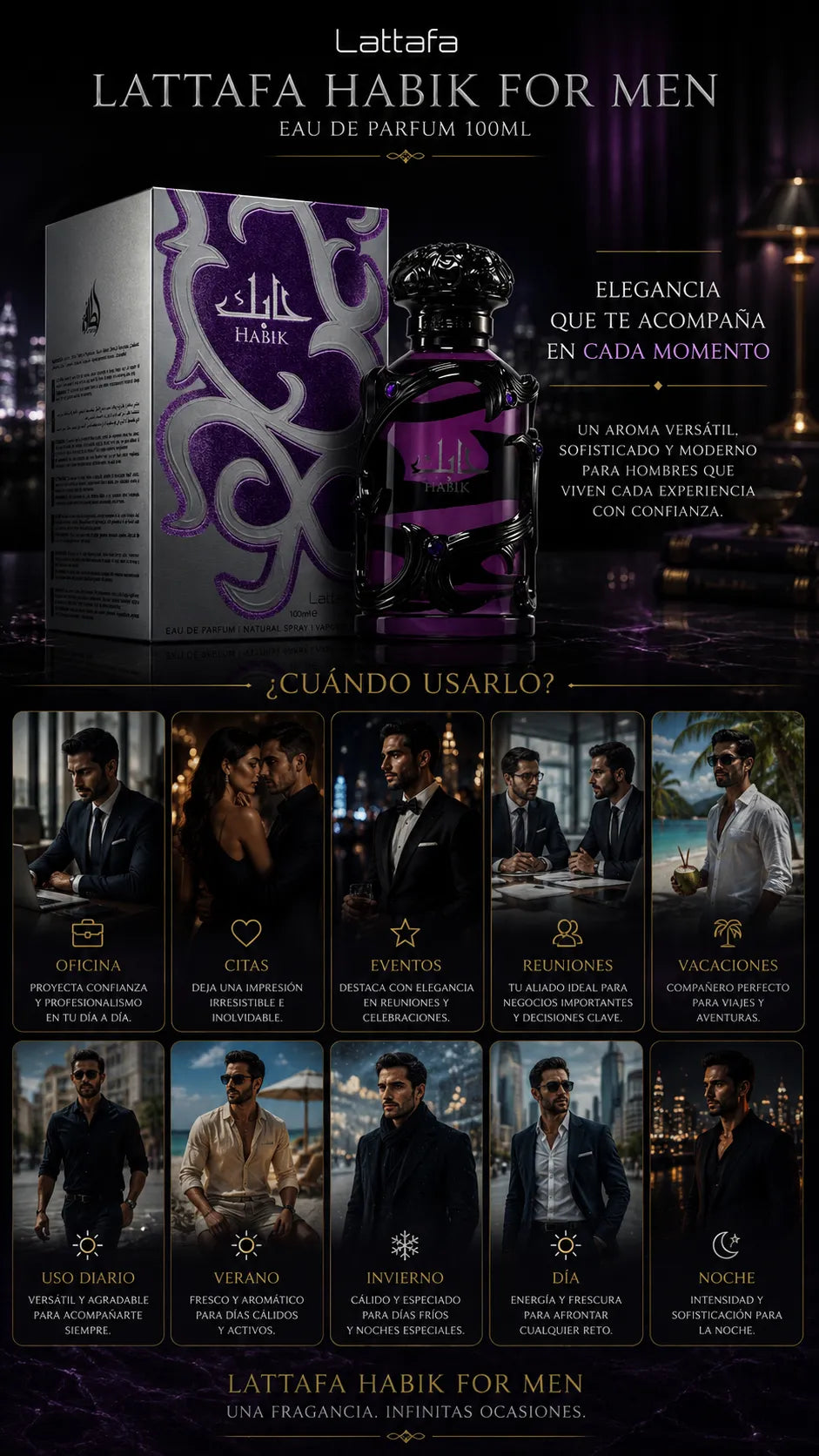 Perfume Lattafa Habik For Men Eau de Parfum 100ml Original