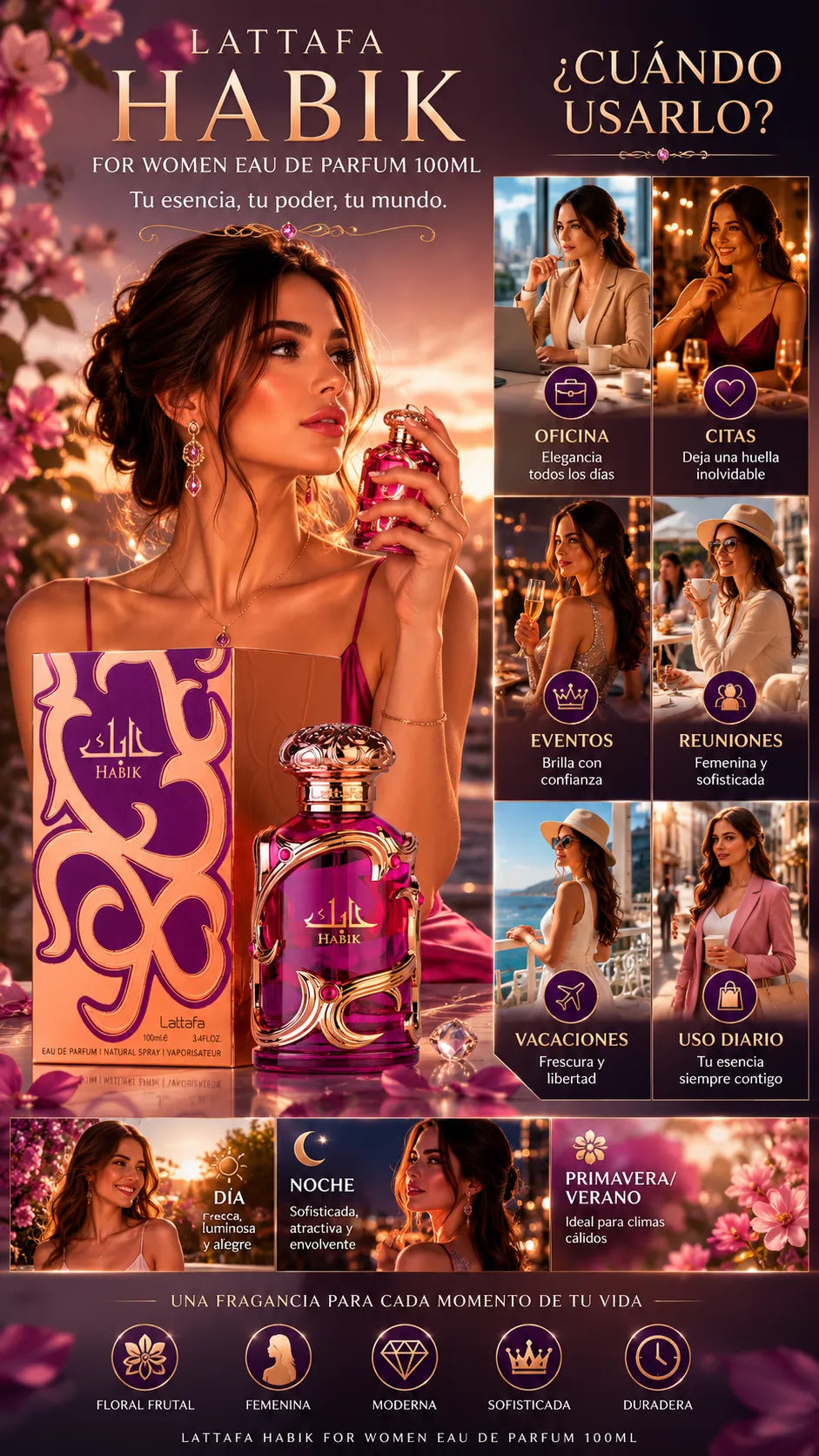 Perfume Lattafa Habik For Women Eau de Parfum 100ml Original