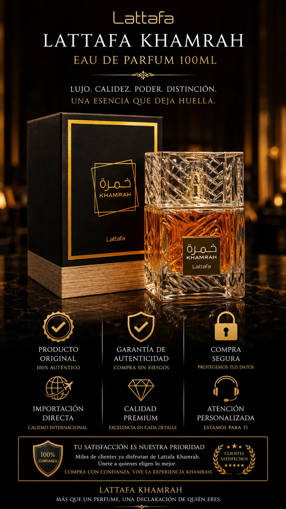 Perfume Lattafa Khamrah Eau de Parfum 100ml Original