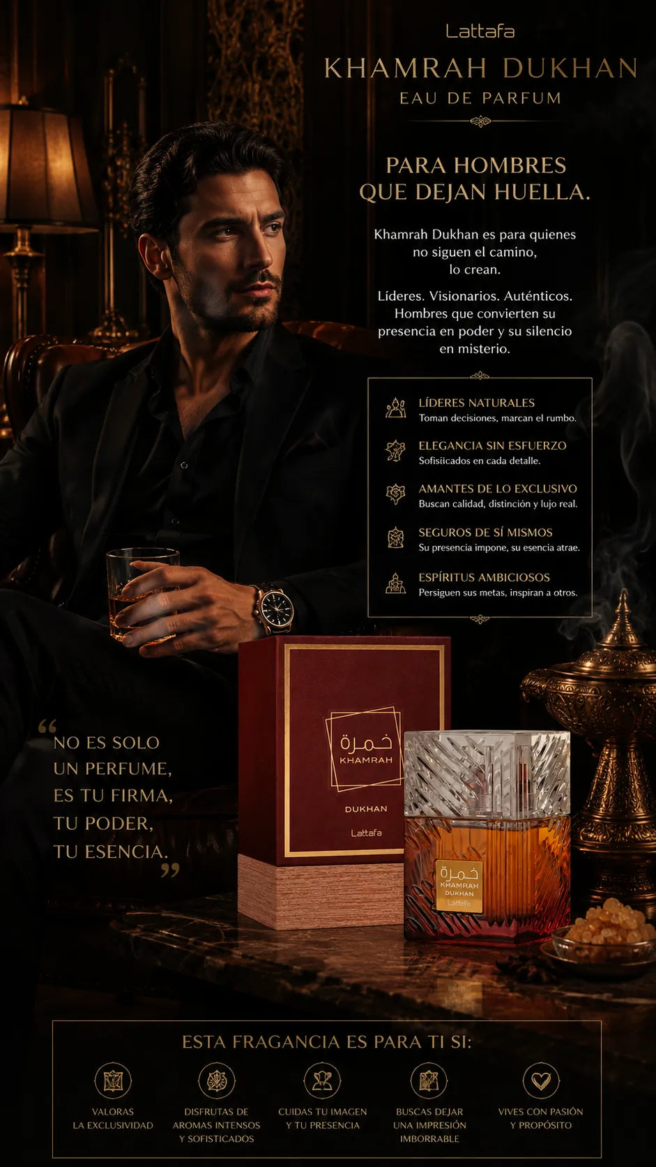 Perfume Lattafa Khamrah Dukhan Eau de Parfum 100ml Original