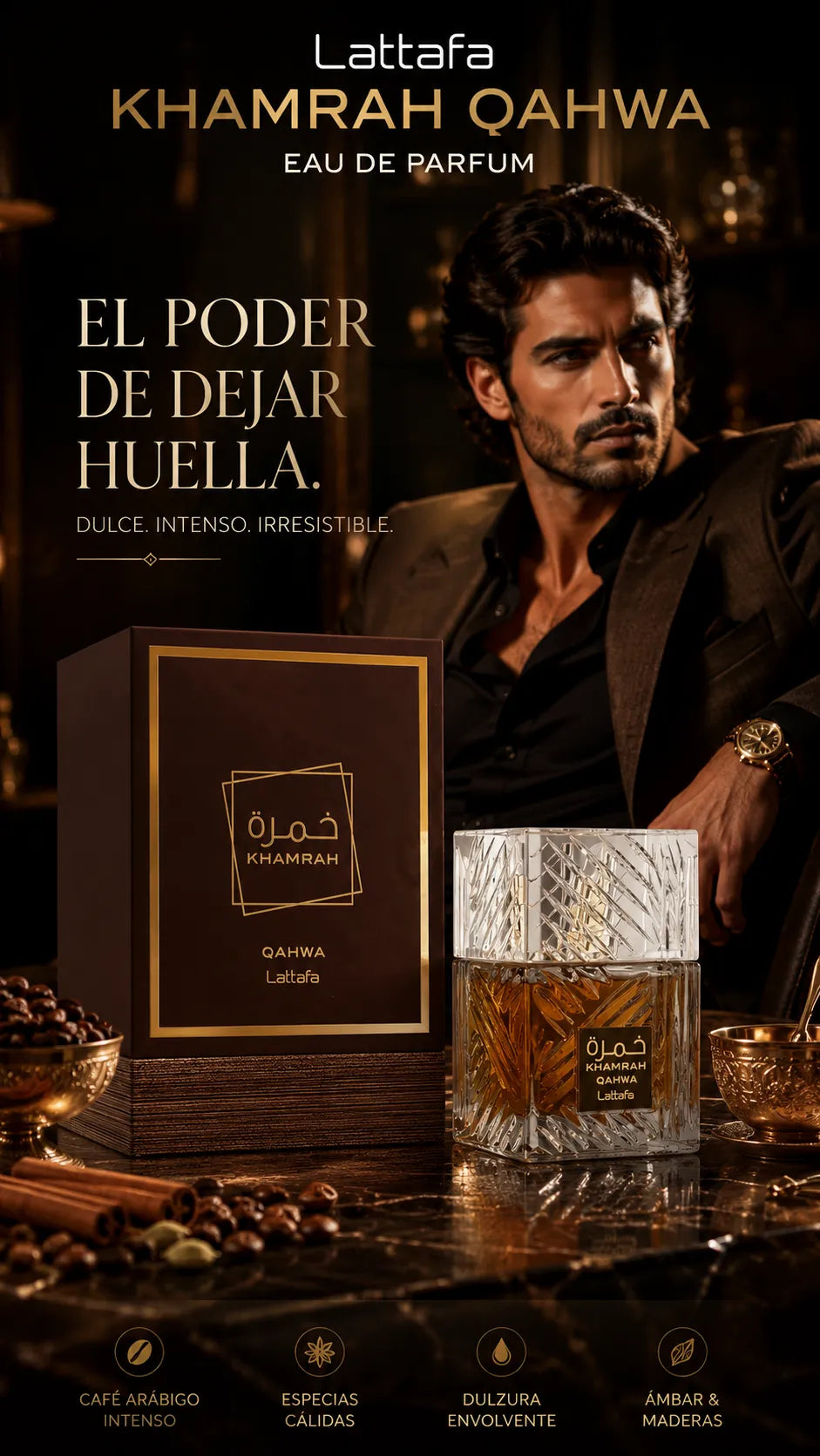 Lattafa Khamrah Qahwa Eau de Parfum 100ml Original