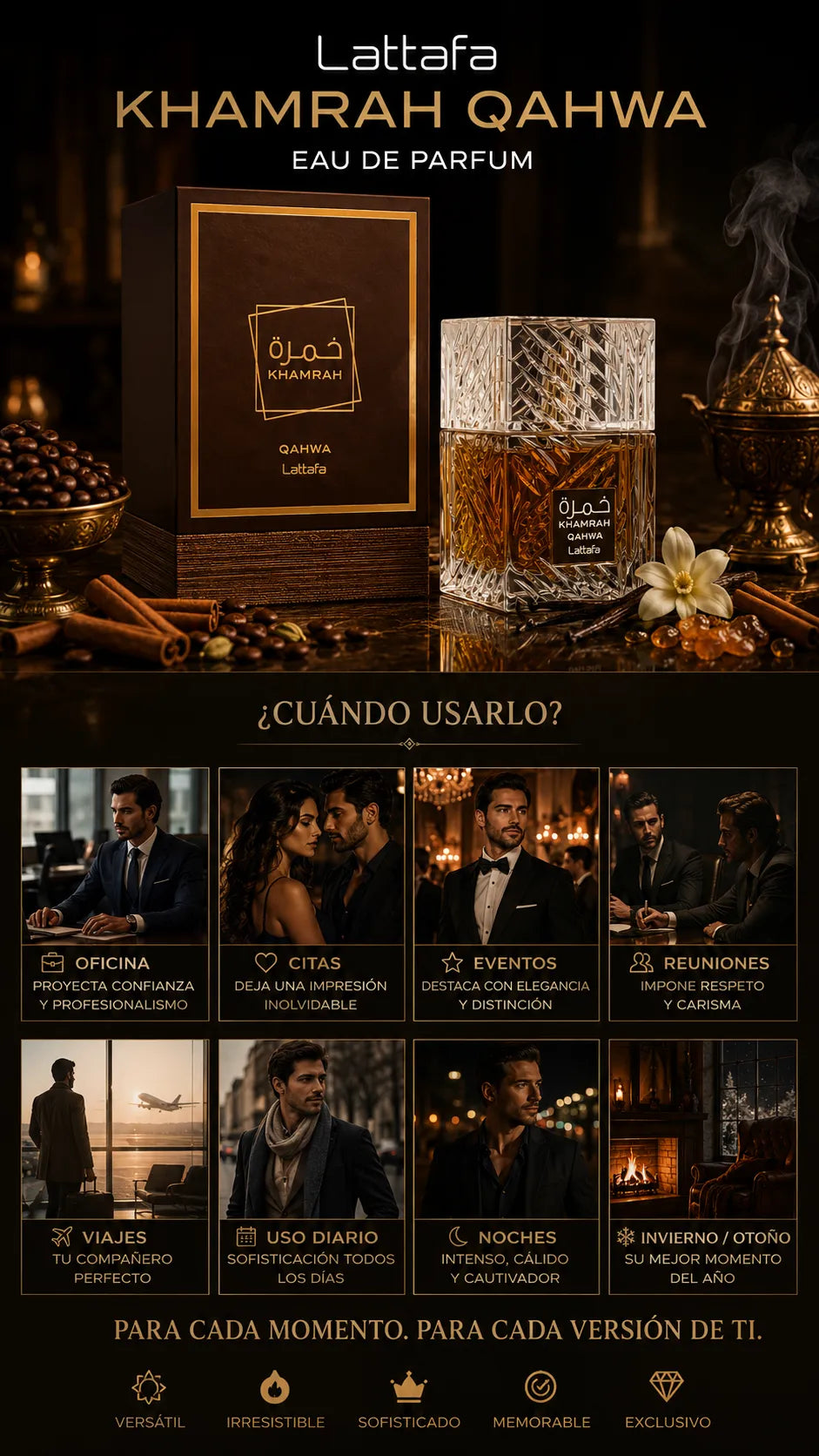 Lattafa Khamrah Qahwa Eau de Parfum 100ml Original
