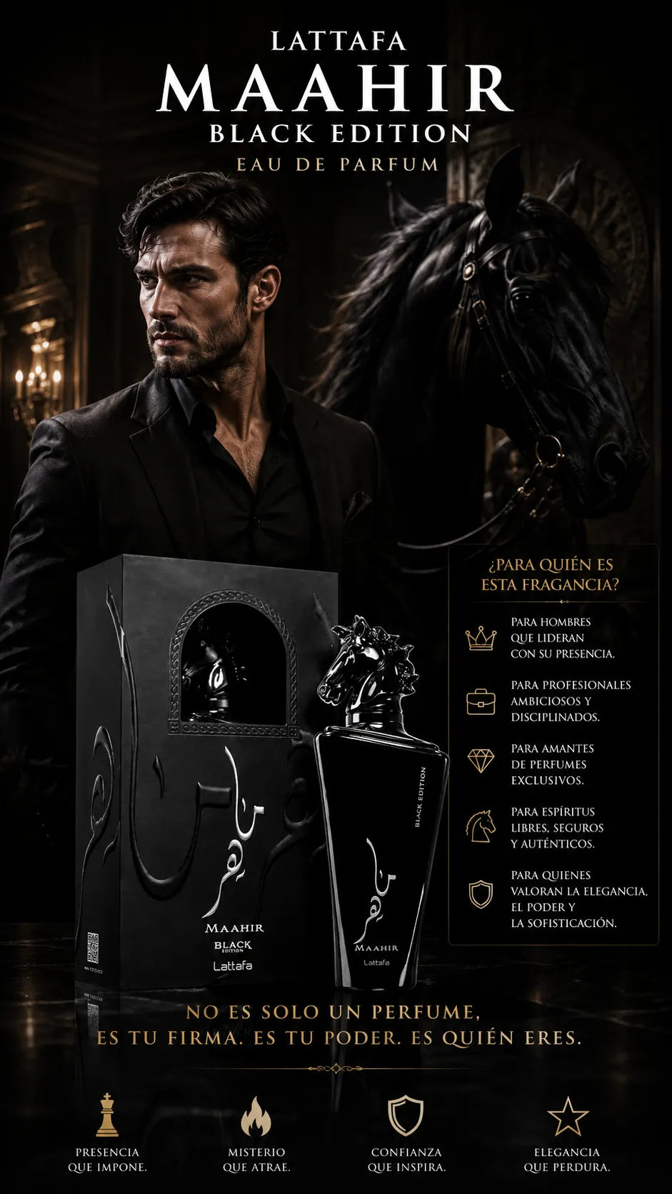 Perfume Lattafa Maahir Black Edition Eau de Parfum 100ml Original