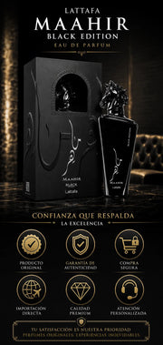 Perfume Lattafa Maahir Black Edition Eau de Parfum 100ml Original