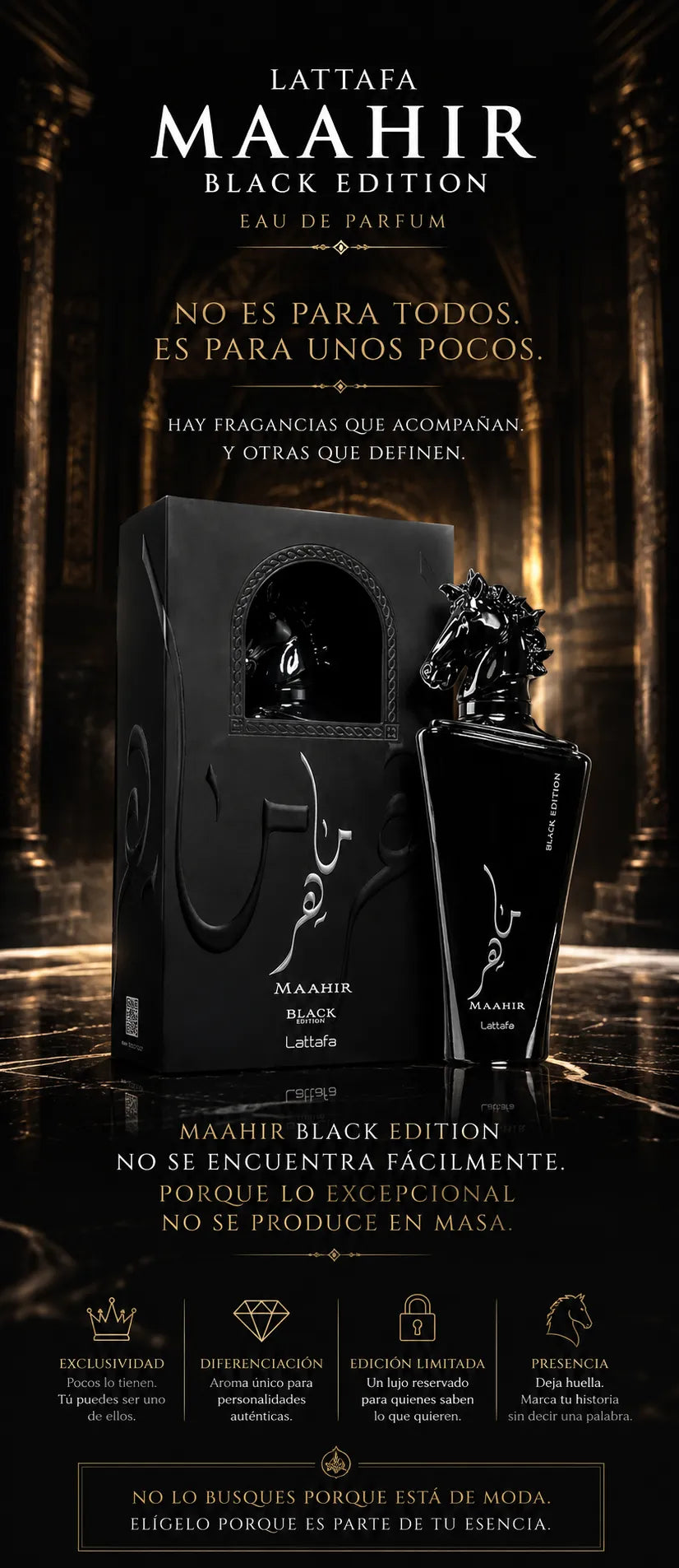 Perfume Lattafa Maahir Black Edition Eau de Parfum 100ml Original