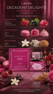 Perfume Lattafa Decadent Delights Raspberry Macaron Eau de Parfum 50ml Original