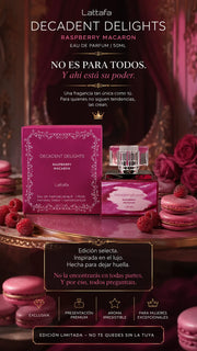 Perfume Lattafa Decadent Delights Raspberry Macaron Eau de Parfum 50ml Original