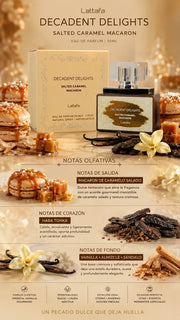 Perfume Lattafa Decadent Delights Salted Caramel Macaron Eau de Parfum 50ml Original