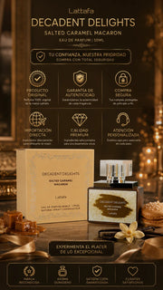 Perfume Lattafa Decadent Delights Salted Caramel Macaron Eau de Parfum 50ml Original