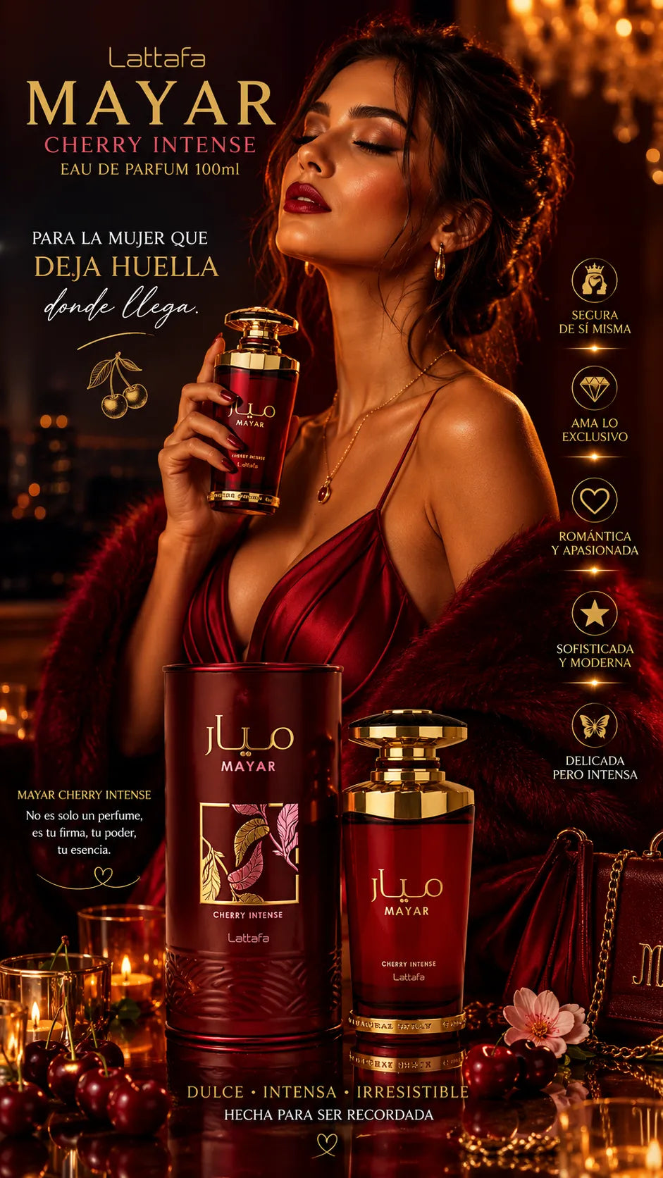 Perfume Lattafa Mayar Cherry Intense Eau de Parfum 100ml Original