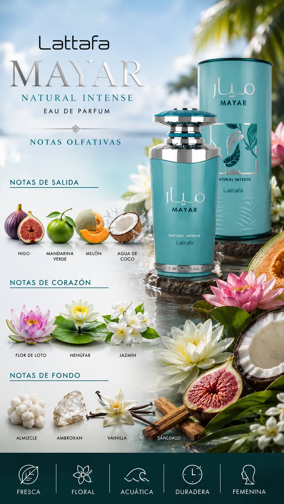Perfume Lattafa Mayar Natural Intense Eau de Parfum 100ml Original