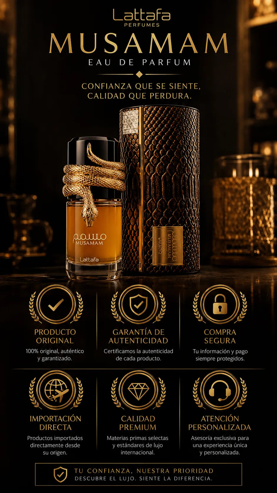 Perfume Lattafa Musamam Eau de Parfum 100ml Original