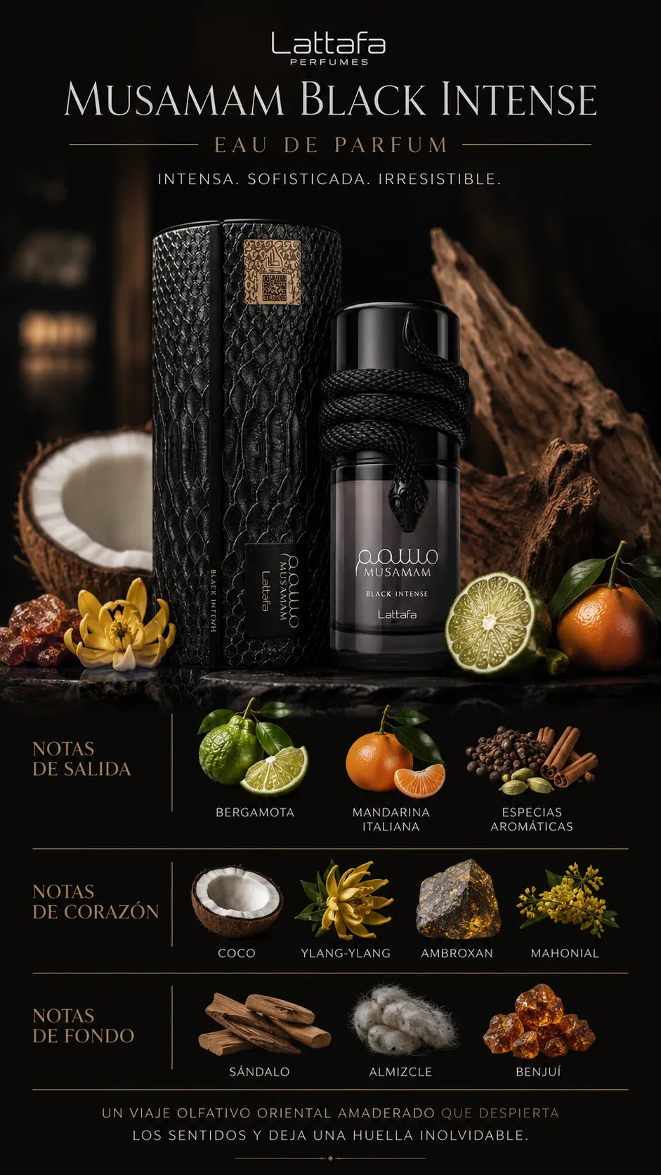 Perfume Lattafa Musamam Black Intense Eau de Parfum 100ml Original