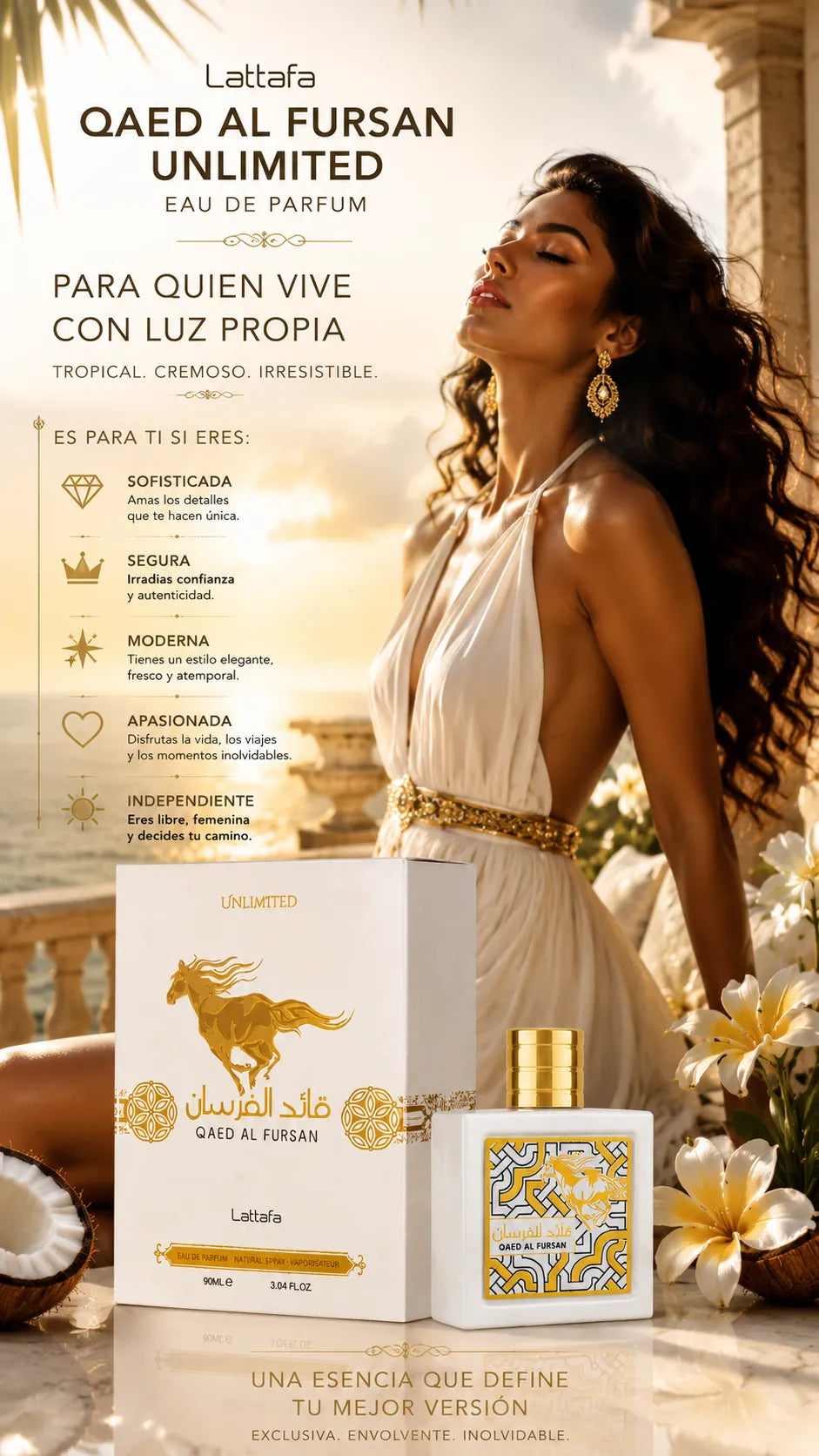 Perfume Lattafa Qaed Al Fursan Unlimited Eau de Parfum 90ml Original