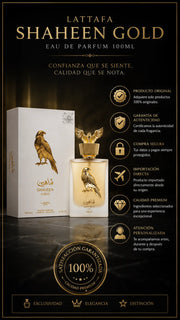 Perfume Lattafa Shaheen Gold Eau de Parfum 100ml Original