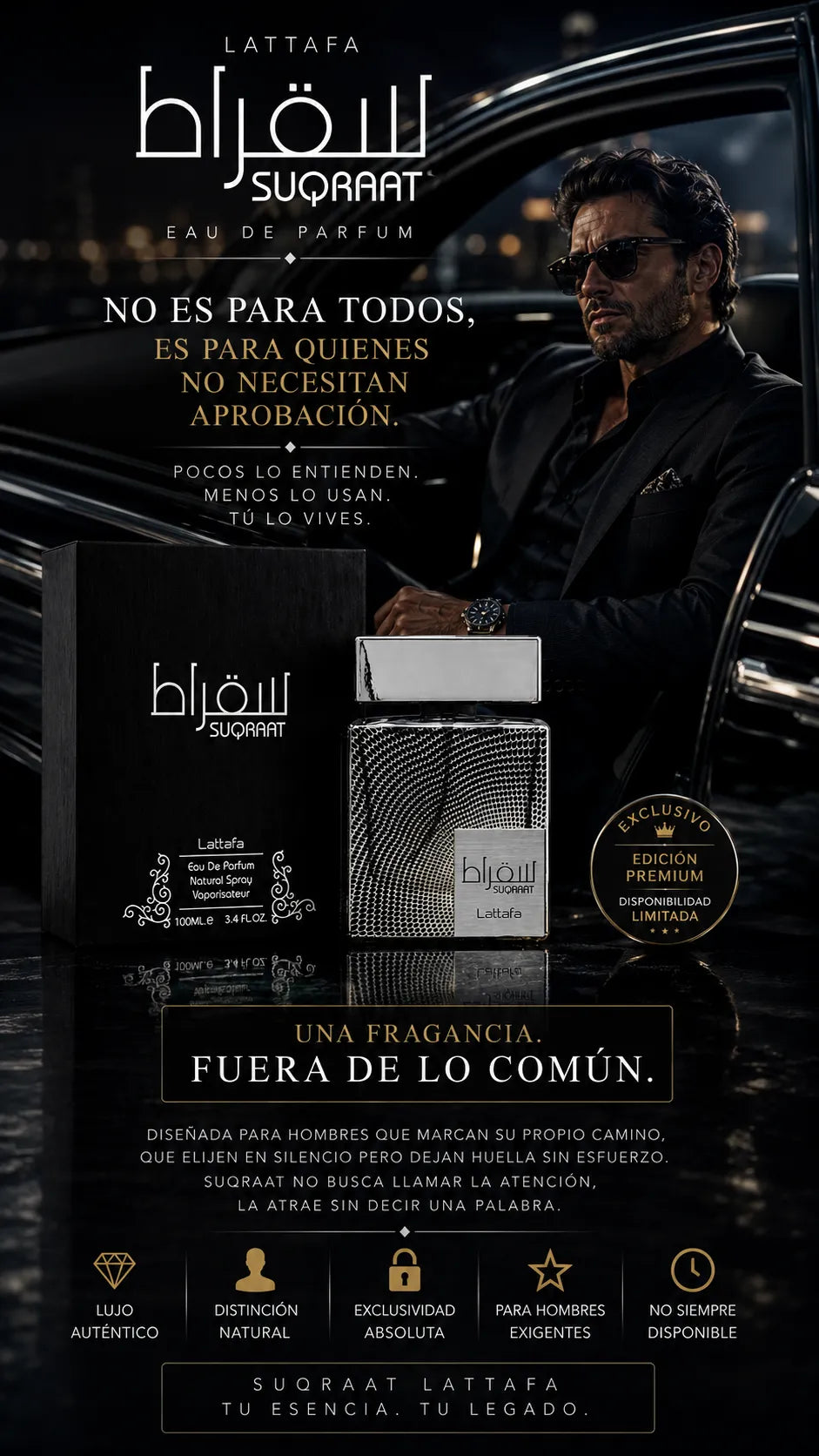 Perfume Lattafa Suqraat Eau de Parfum 100ml Original