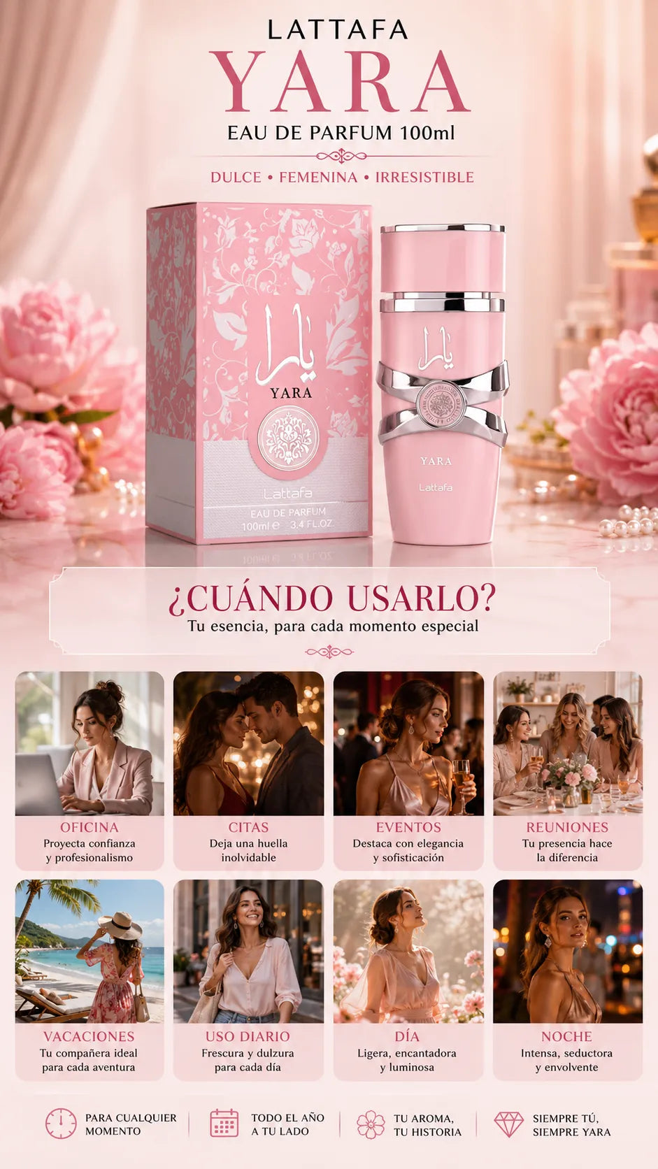 Perfume Lattafa Yara Eau de Parfum 100ml Original