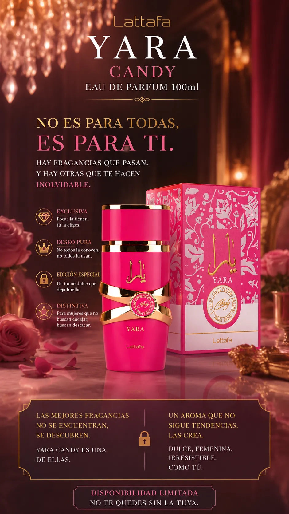 Perfume Lattafa Yara Candy Eau de Parfum 100ml Original