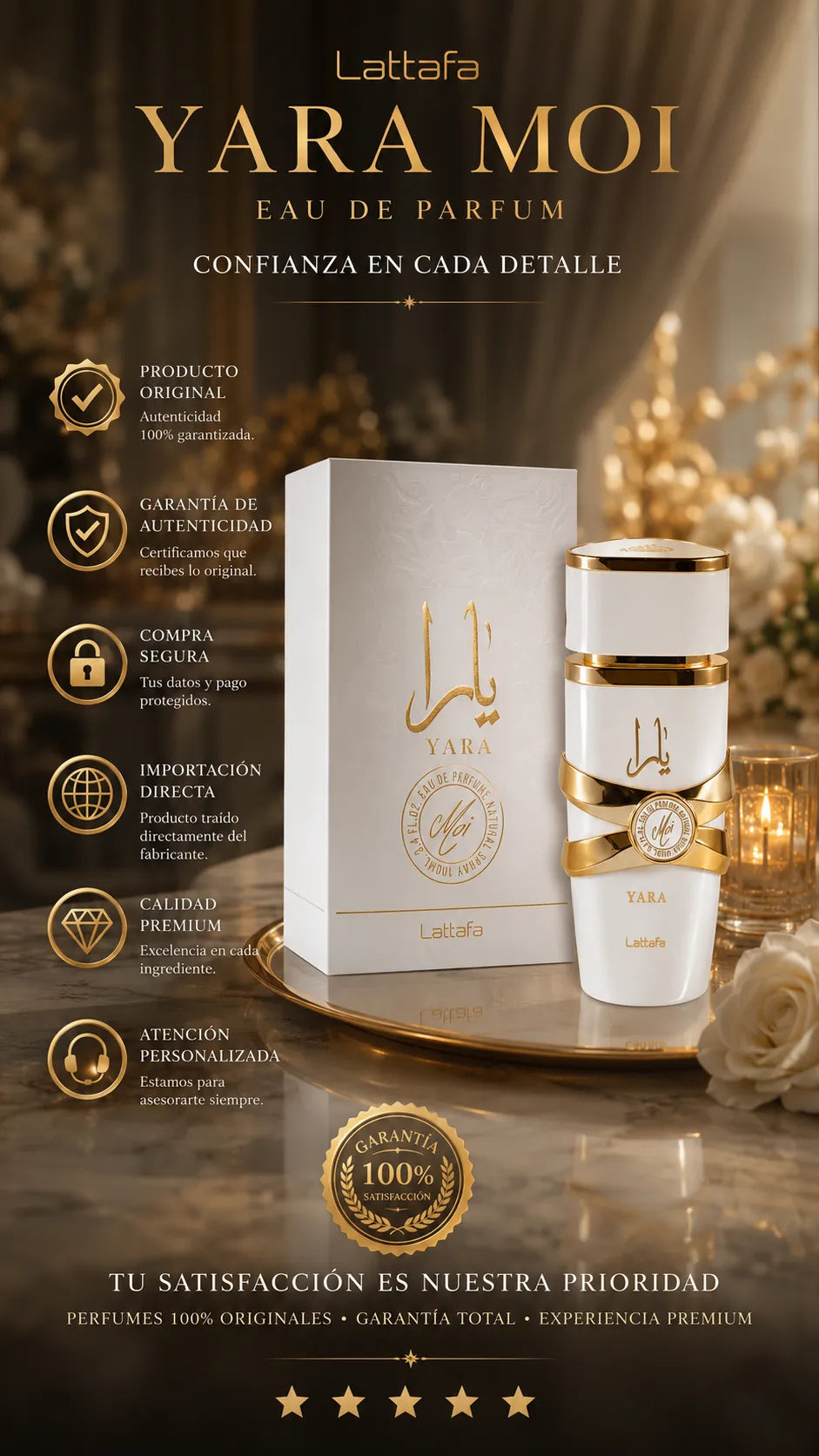 Perfume Lattafa Yara Moi Eau de Parfum 100ml Original