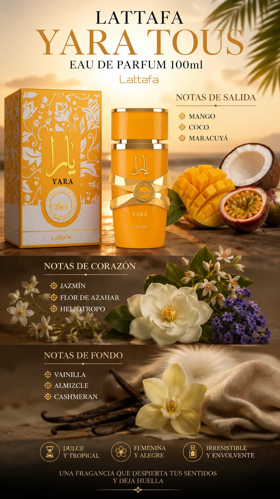 Perfume Lattafa Yara Tous Eau de Parfum 100ml Original