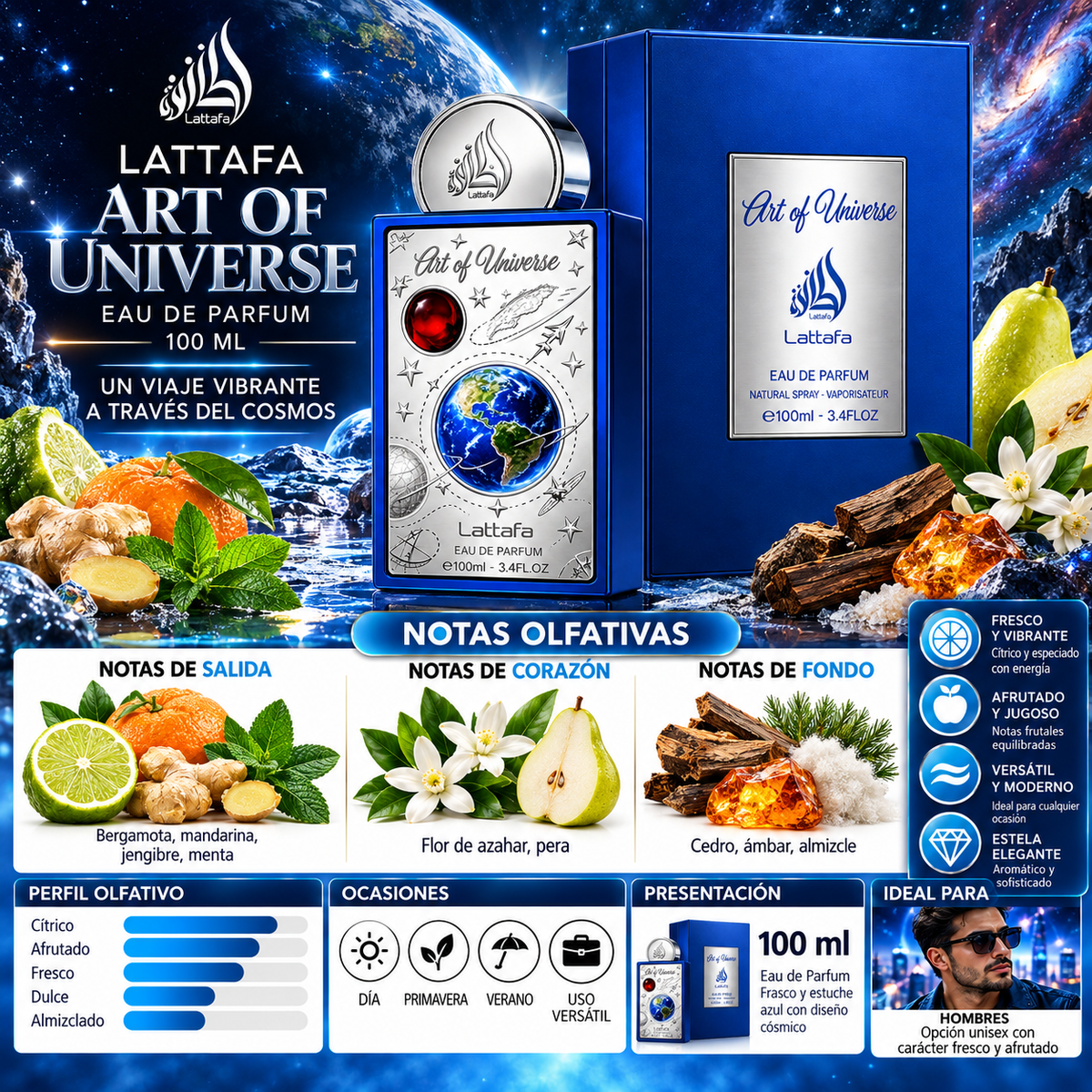 Lattafa Pride Art Of Universe Eau de Parfum 100ml Original — imagen 2