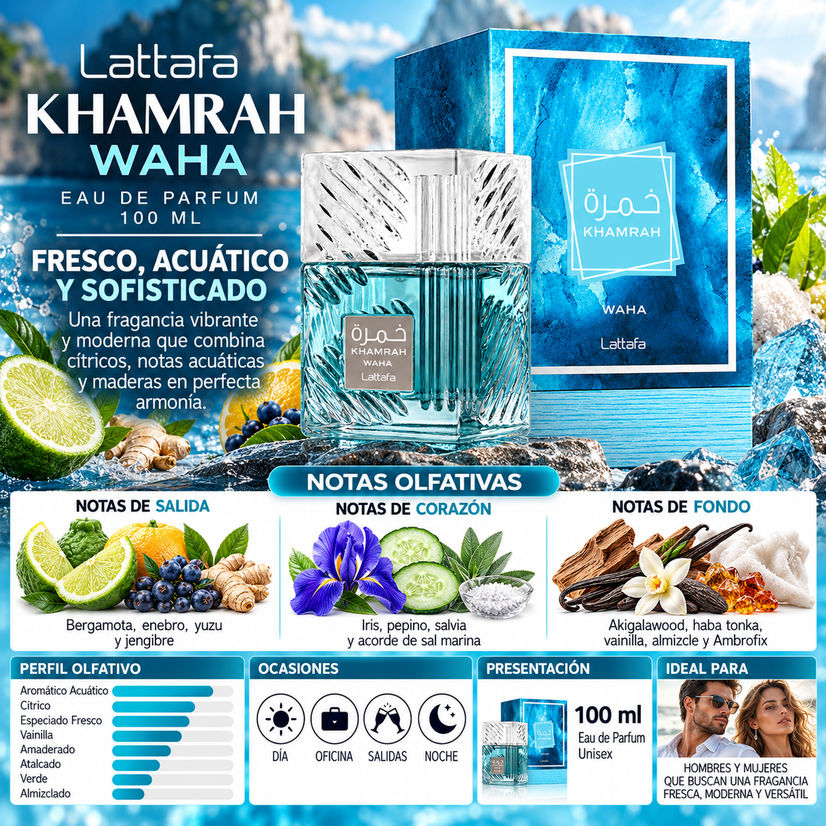 Lattafa Khamrah Waha Eau de Parfum 100ml - Original
