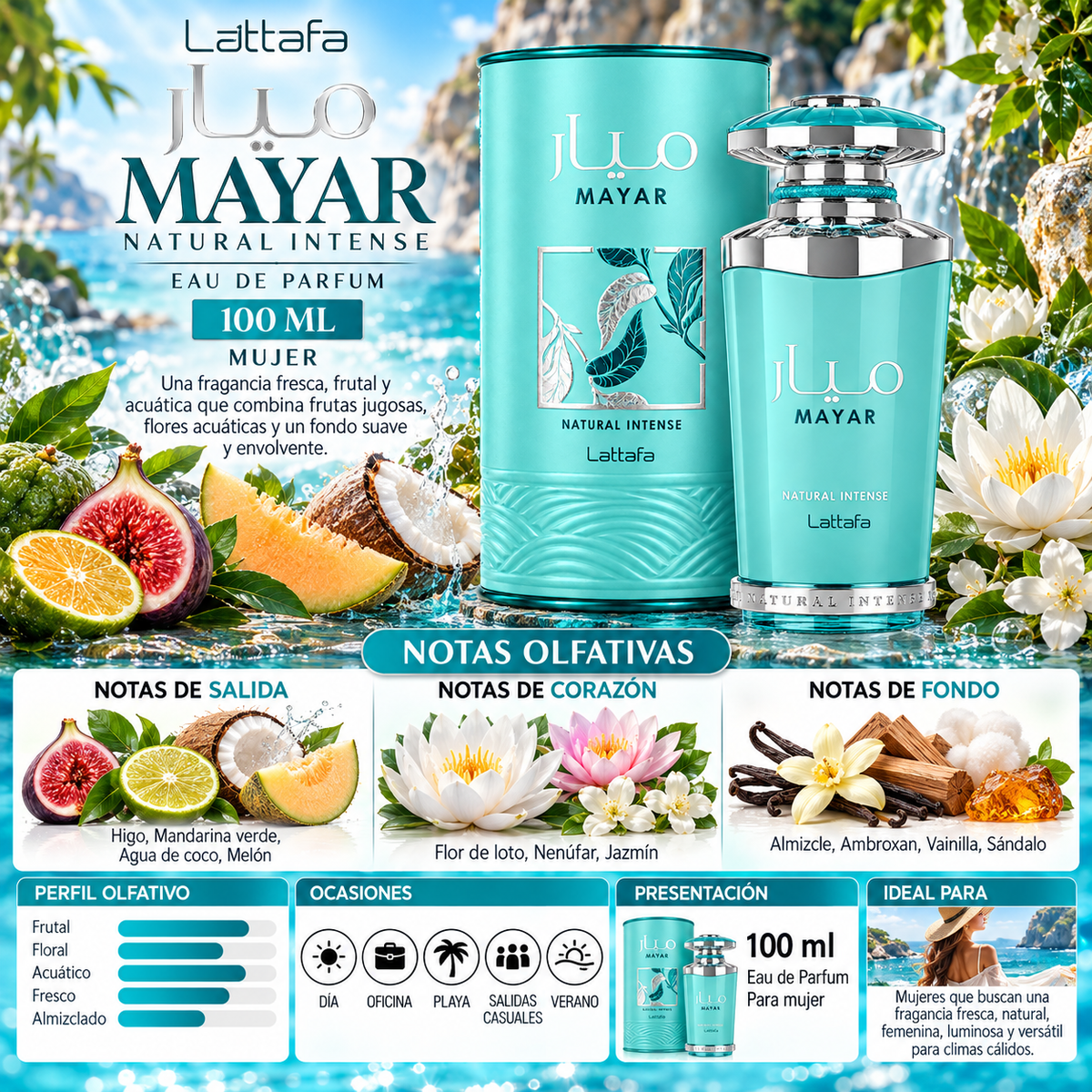 Lattafa Mayar Natural Intense Eau de Parfum 100ml Original