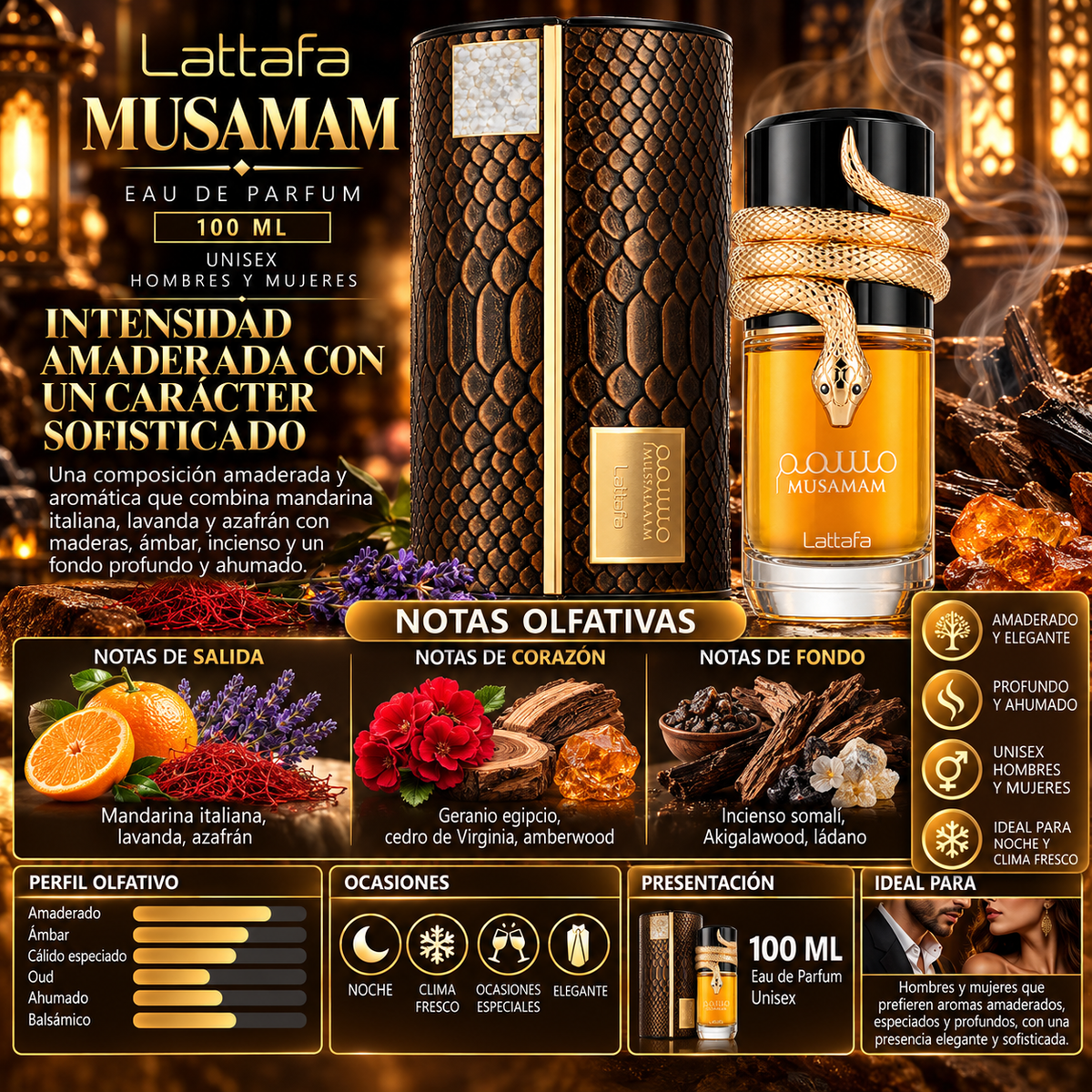 Lattafa Musamam Eau de Parfum 100ml - Original y Sofisticado — imagen 2