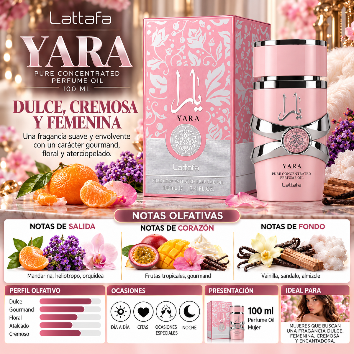 Lattafa Yara Eau de Parfum 100ml Original