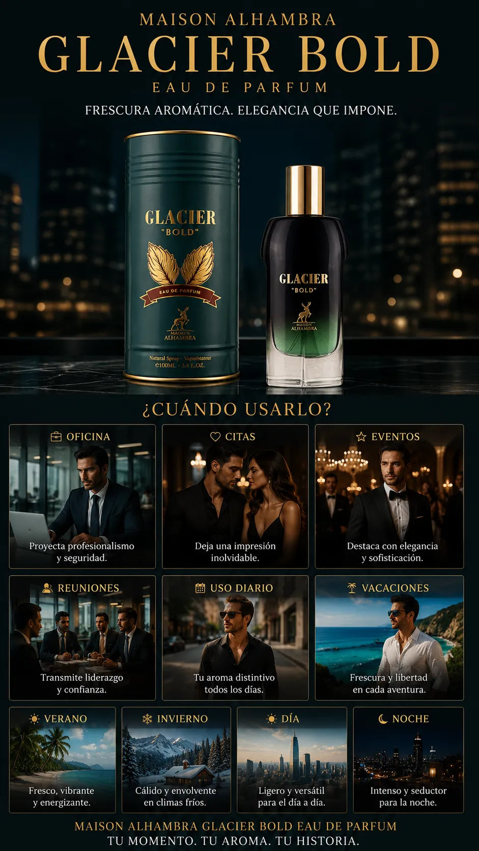 Perfume Maison Alhambra Glacier Bold Eau de Parfum 100ml Original