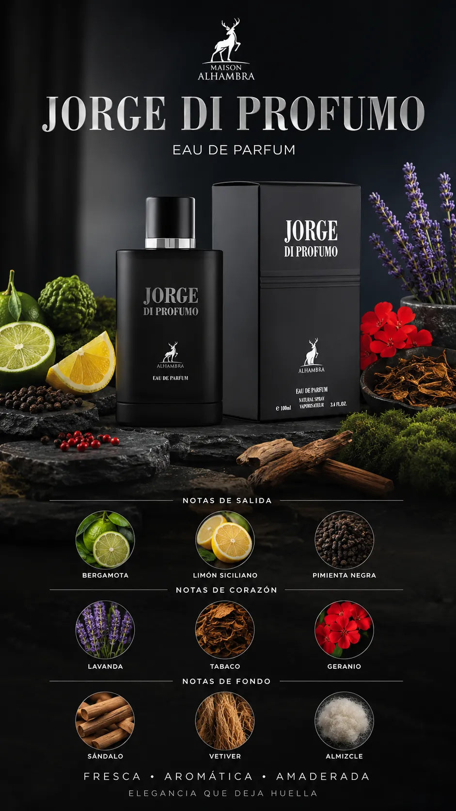 Perfume Maison Alhambra Jorge Di Profumo Eau de Parfum 100ml Original
