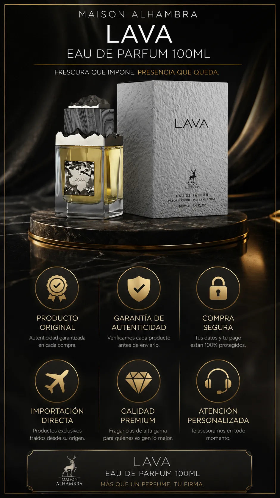 Perfume Maison Alhambra Lava Eau de Parfum 100ml Original