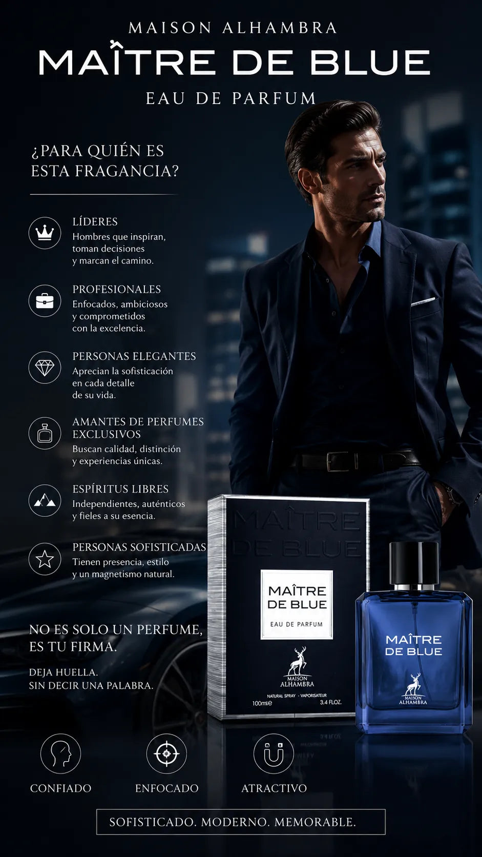 Perfume Maison Alhambra Maître De Blue Eau de Parfum 100ml Original