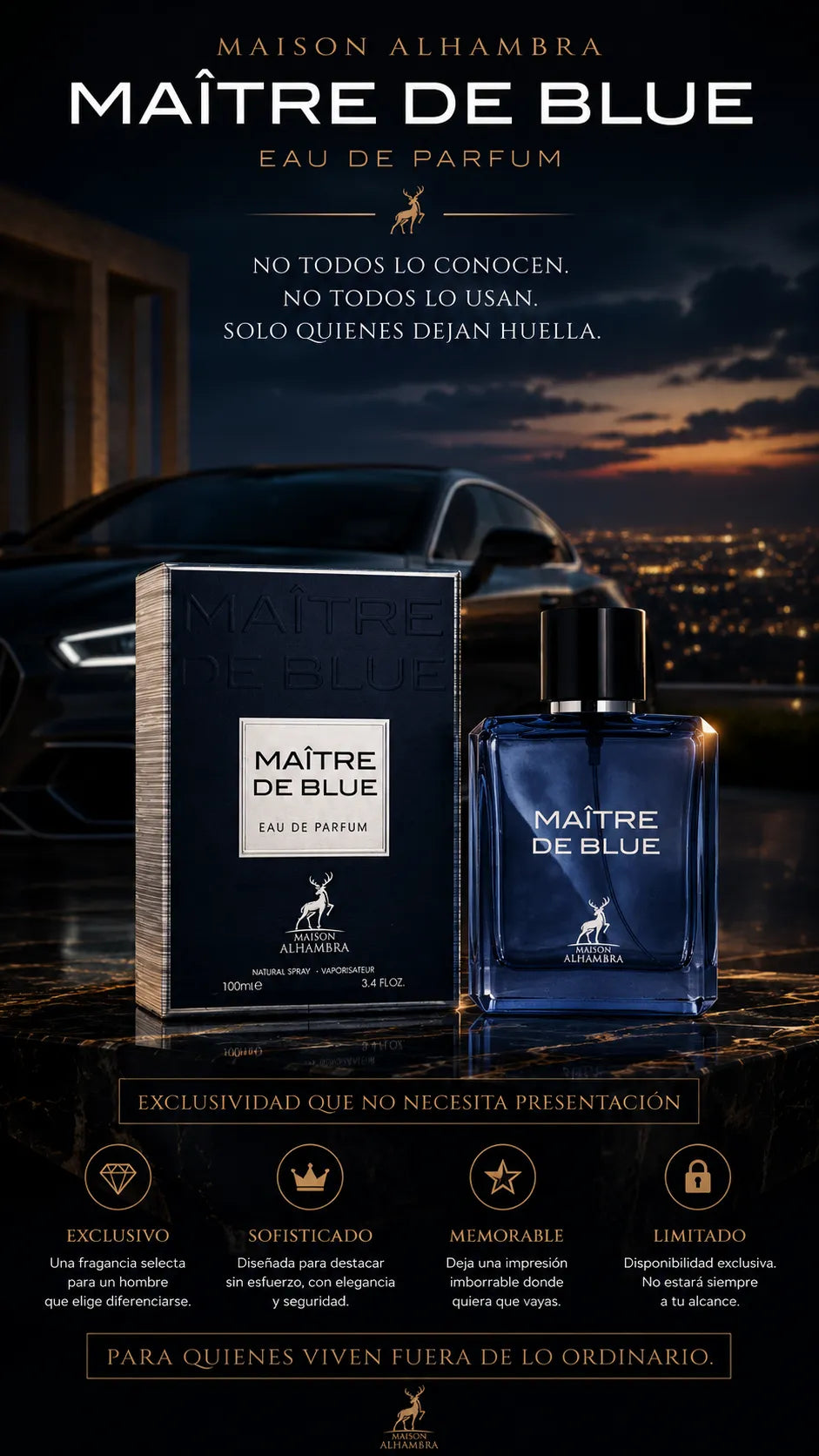 Perfume Maison Alhambra Maître De Blue Eau de Parfum 100ml Original