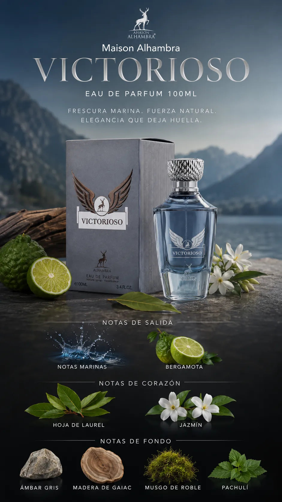 Perfume Maison Alhambra Victorioso Eau de Parfum 100ml Original