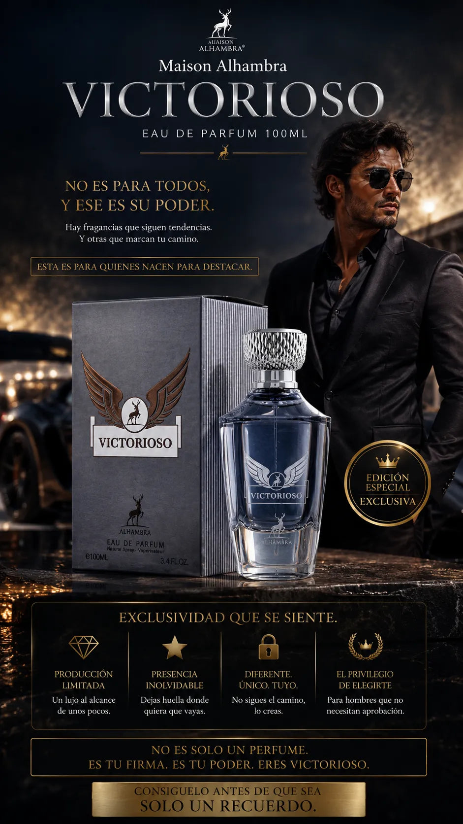 Perfume Maison Alhambra Victorioso Eau de Parfum 100ml Original