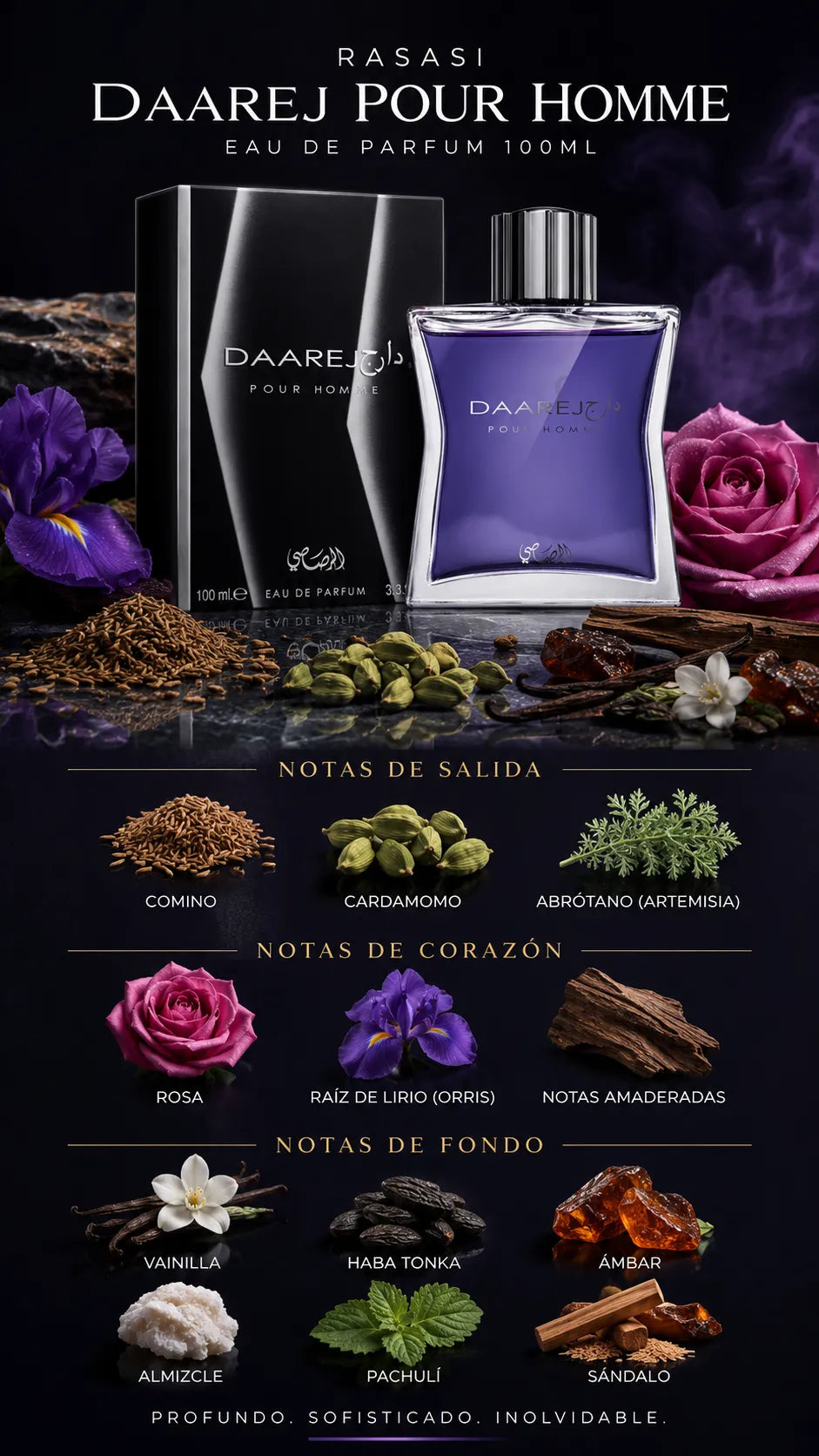 Perfume Rasasi Daarej Pour Homme Eau de Parfum 100ml Original