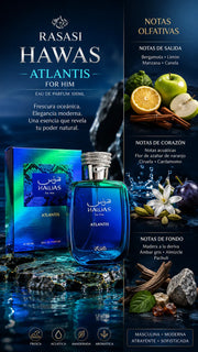 Perfume Rasasi Hawas Atlantis For Him Eau de Parfum 100ml Original