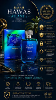 Perfume Rasasi Hawas Atlantis For Him Eau de Parfum 100ml Original