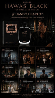 Perfume Rasasi Hawas Black For Him Eau de Parfum 100ml Original