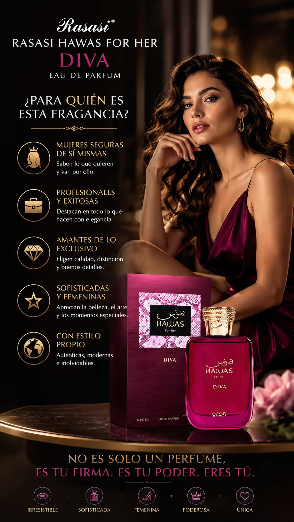 Perfume Rasasi Hawas For Her Diva Eau de Parfum 100ml Original