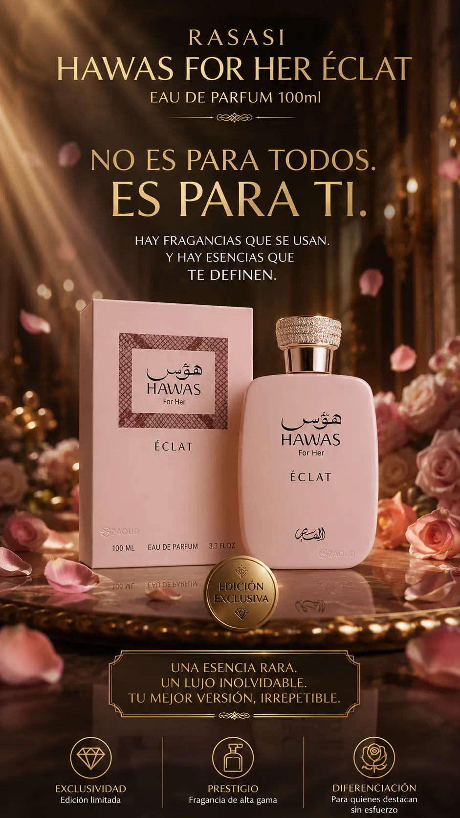 Perfume Rasasi Hawas For Her Éclat Eau de Parfum 100ml Original