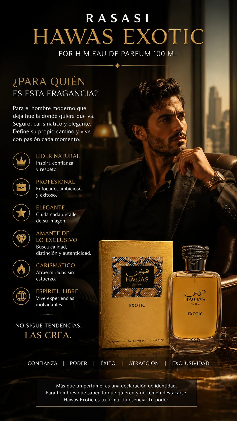 Perfume Rasasi Hawas Exotic For Him Eau de Parfum 100ml Original