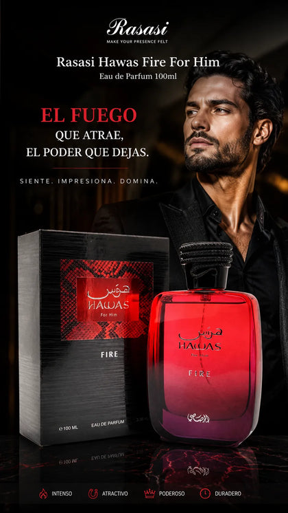 Perfume Rasasi Hawas Fire For Him Eau de Parfum 100ml Original