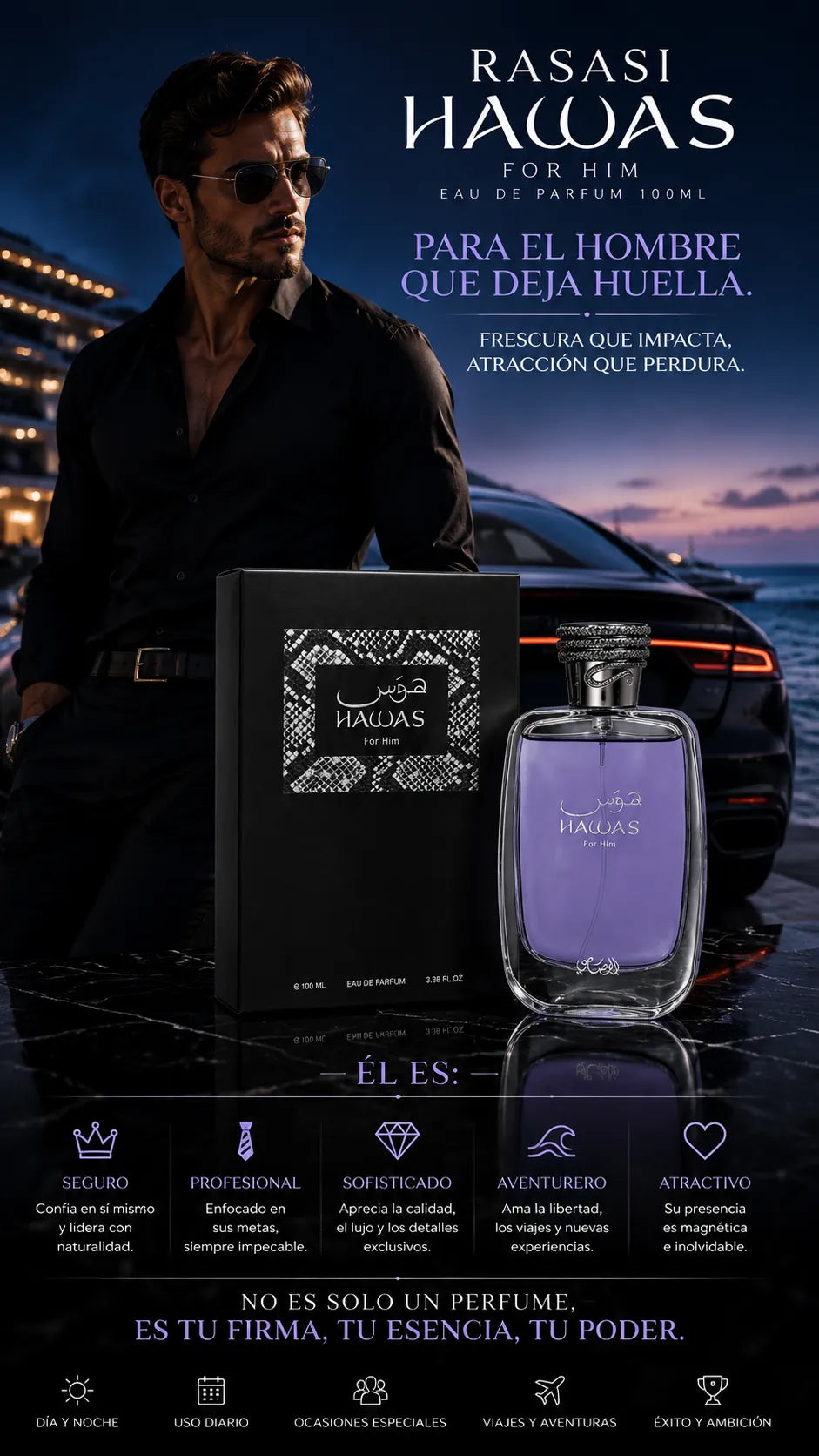 Perfume Rasasi Hawas For Him Eau de Parfum 100ml Original