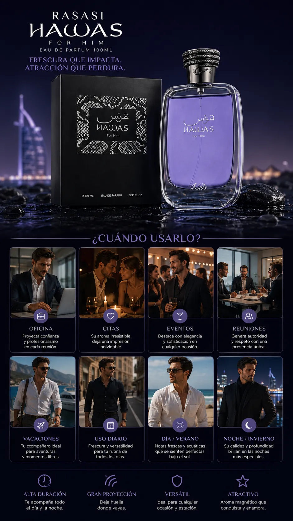 Perfume Rasasi Hawas For Him Eau de Parfum 100ml Original